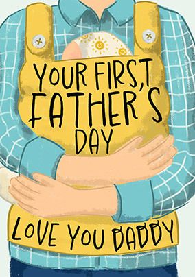 Photo of Your First Father's Day Baby Sling Card