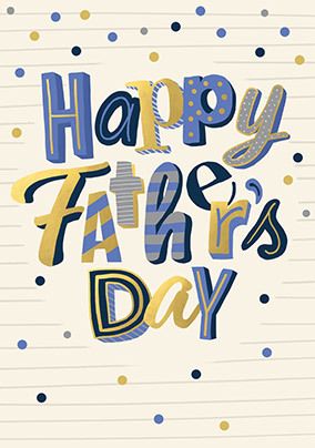 Photo of Fun Typographic Fathers Day Card