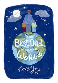 Tap to view Best Dad In The World Illustrated Father's Day Card