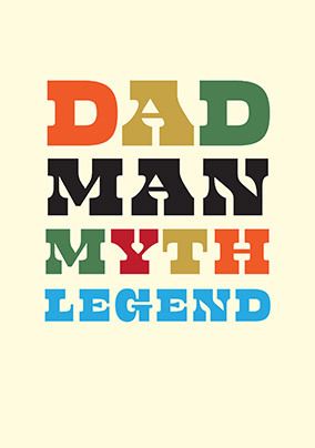 Photo of Dad Man Myth Legend Father's Day Card