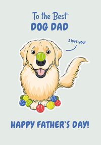 Tap to view Golden Retriever Best Dog Dad Father's Day Card
