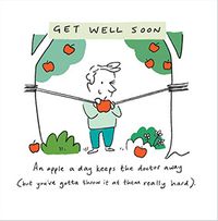 Tap to view An Apple a Day Get Well Soon Card
