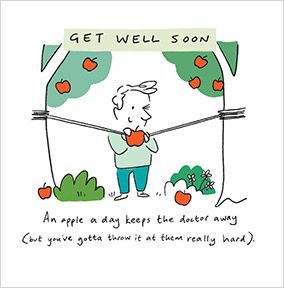 Photo of An Apple a Day Get Well Soon Card
