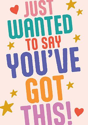 Photo of You've Got This Colourful Type Good Luck Card