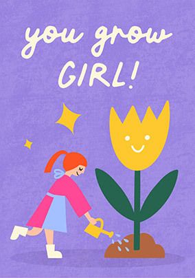 Photo of You Grow Girl Good Luck Card