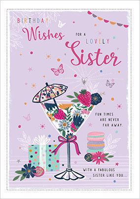 My  Lovely Sister Birthday Card