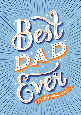 Best Dad Ever Simple Father's Day Card