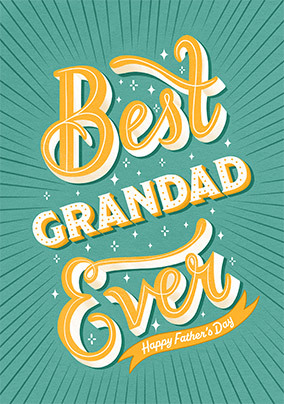 Best Grandad Ever Simple Father's Day Card
