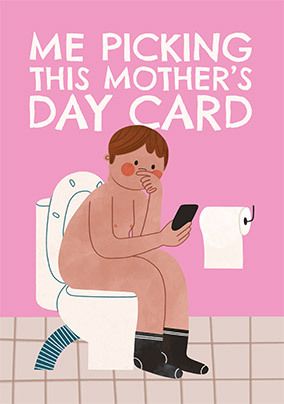 Photo of Me Picking This Mother's Day Card From Son