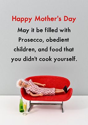 Photo of Bold & Bright May Your Day Be Filled With Prosecco Mother's Day Card