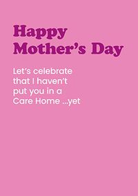 Tap to view Care Home Mother's Day Card