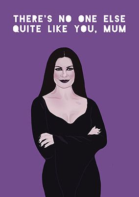 Photo of Morticia Addams Spoof Mother's Day Card