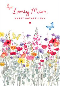 Tap to view Lovely Mum Spring Flower Field Mother's Day Card