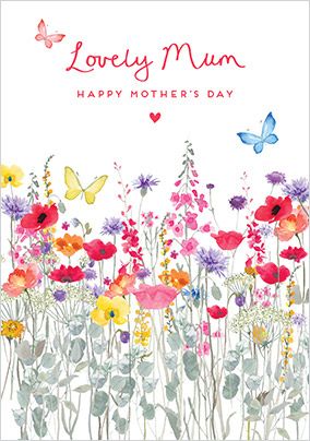 Photo of Lovely Mum Spring Flower Field Mother's Day Card