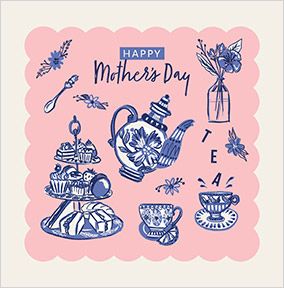 Photo of Happy Mother's Day Afternoon Tea Square Card