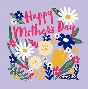 Photo of Graphic Floral Square Mother's Day Card