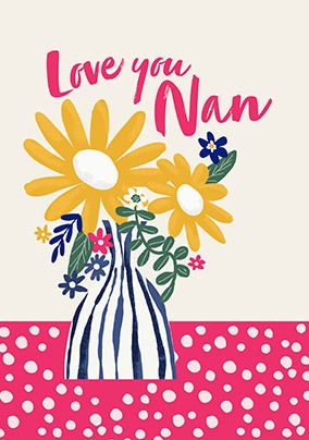 Photo of Nan Bold Floral Mother's Day Card
