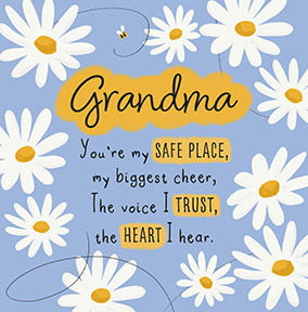 Daisies Mother's Day Square Verse Card For Grandma