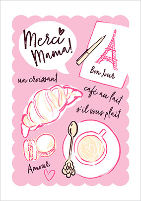 Merci Mama Mother's Day Card