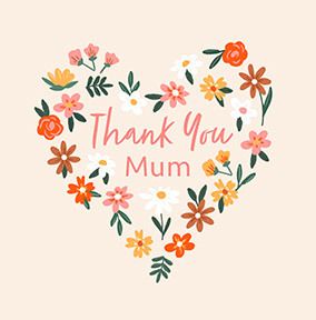 Photo of Thanks For Everything Mum Floral Square Mother's Day Card