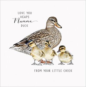 Photo of Life In Pencil Mama Duck Square Mother's Day Card