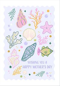 Tap to view Coastal Sea Shells Mother's Day Card