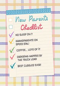 Tap to view New Parents Checklist New Baby Card
