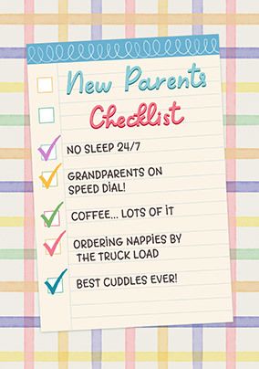 Photo of New Parents Checklist New Baby Card