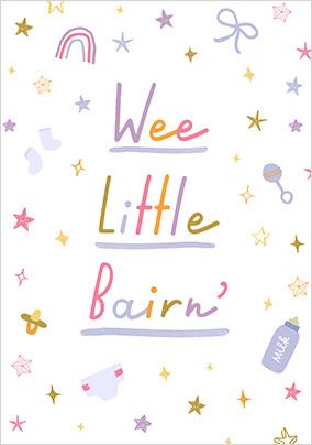 Photo of Wee Little Bairn' New Baby Card