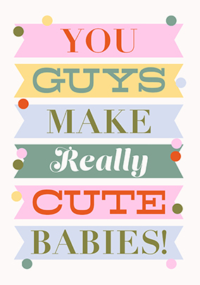 Letterpress New Baby Congratulations Card