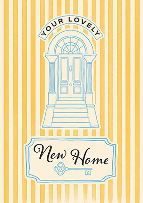 Yellow Stripe New Home Card