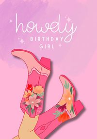 Tap to view Howdy Birthday Girl Card