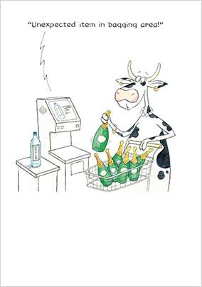 Unexpected Item in Bagging Area Birthday Card