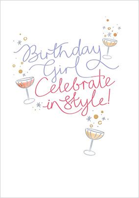 Photo of Birthday Girl Celebrate In Style Card