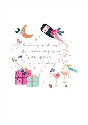 Photo of Raise A Toast Verse Birthday Card