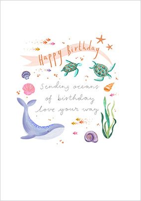 Photo of Ocean Birthday Verse Card