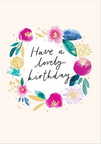 Tap to view Floral Wreath Birthday Card