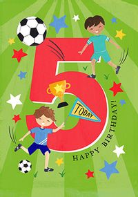 Tap to view 5 Today Football Birthday Card