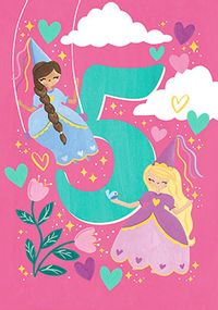 Tap to view 5 Today Princess Birthday Card