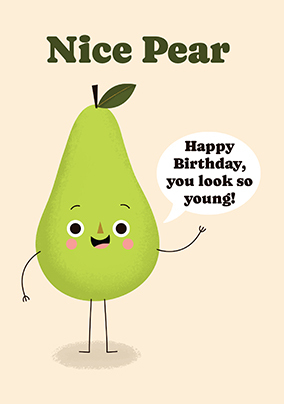 Nice Pear Birthday Card
