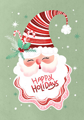 Sweet Santa Happy Holidays Card