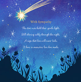 Painterly Night Sky With Sympathy Verse Card