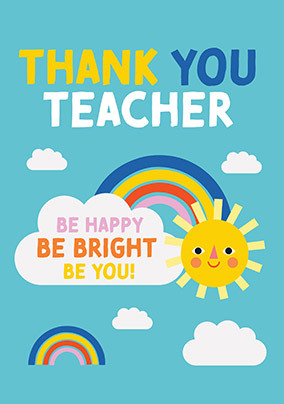 Be Bright Thank You Teacher Card