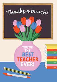 Tap to view Tulips Thank You Teacher Card