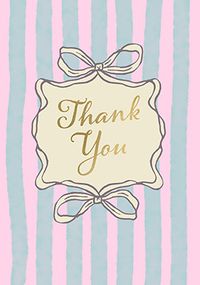 Tap to view Bow and Stripe Thank You Card