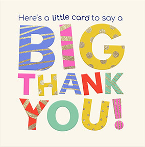 Little Big Thank You Card