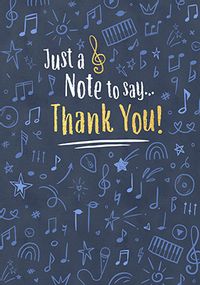 Tap to view Just A Note Thank You Music Teacher Card