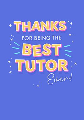 Photo of Thank You Tutor Card