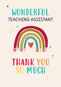 Tap to view Wonderful Teaching Assistant Thank You Teacher Card