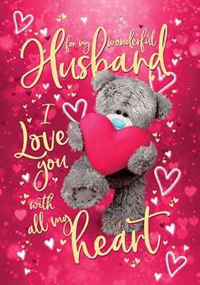 Photo of Me To You Husband With All My Heart Valentine's Day Card